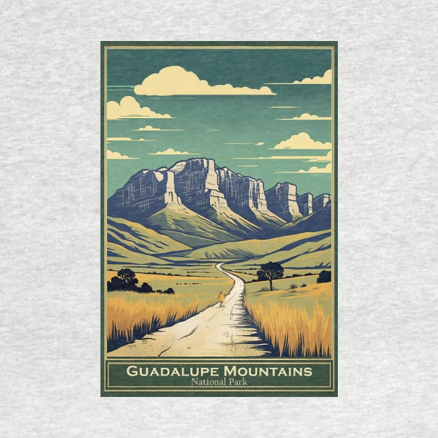 Guadalupe Mountains National Park Travel Poster by GreenMary Design